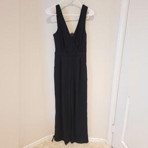 Lulus Elegant Black Sleeveless Jumpsuit